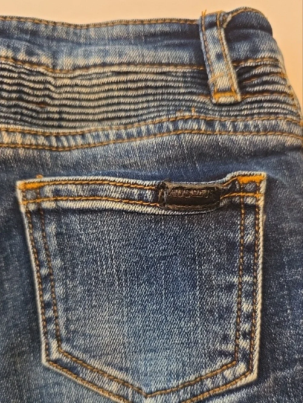 Haus of JR Size 5 Boy Blue Distressed Biker Moto Skinny Denim Jeans Distressed